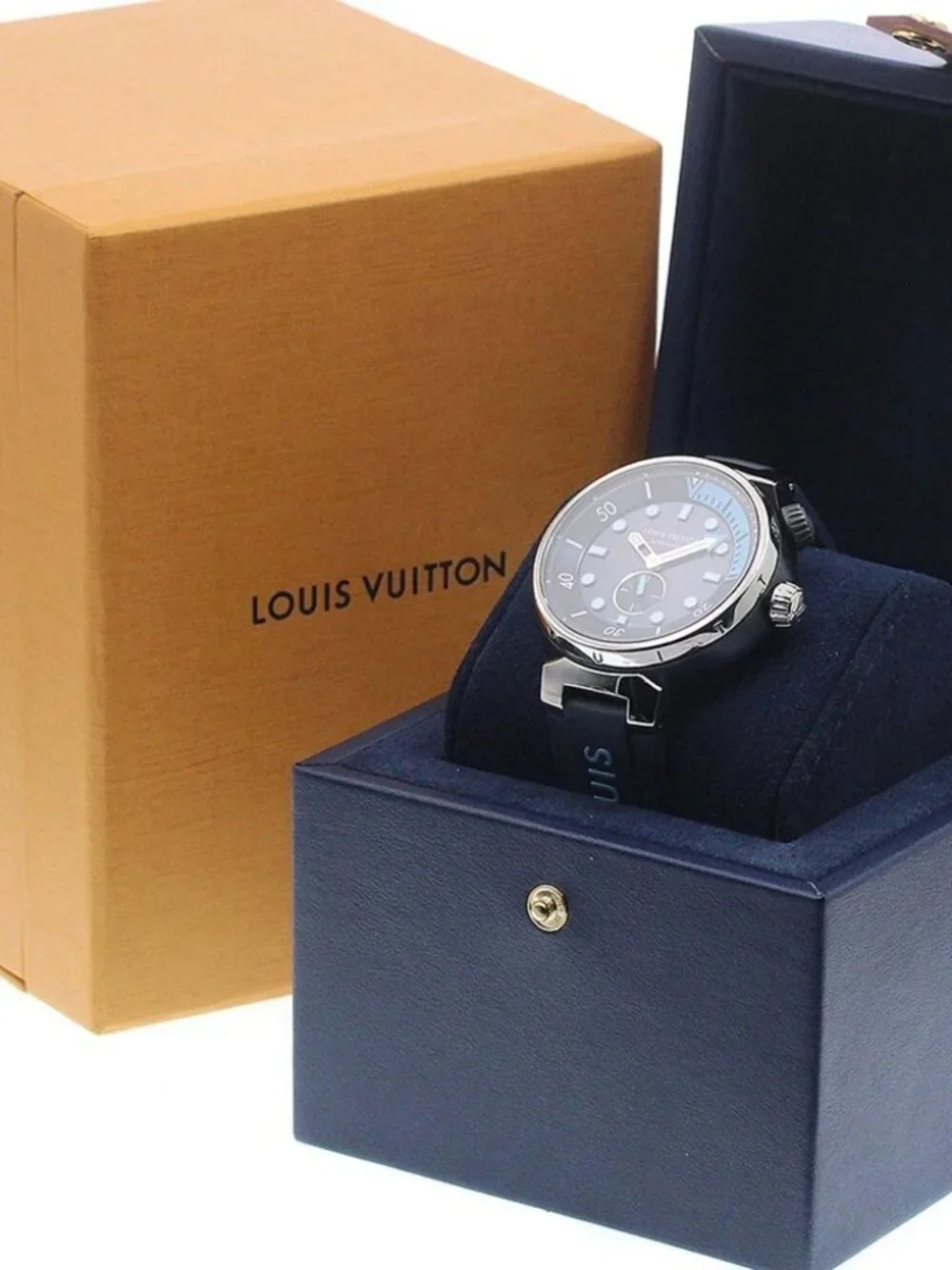 LOUIS VUITTON Tambour Street Diver QA121 Navy Dial Automatic Men's Watch_960018
